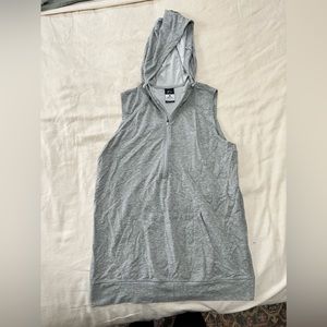 Nike sleeveless pull over with hood size Large